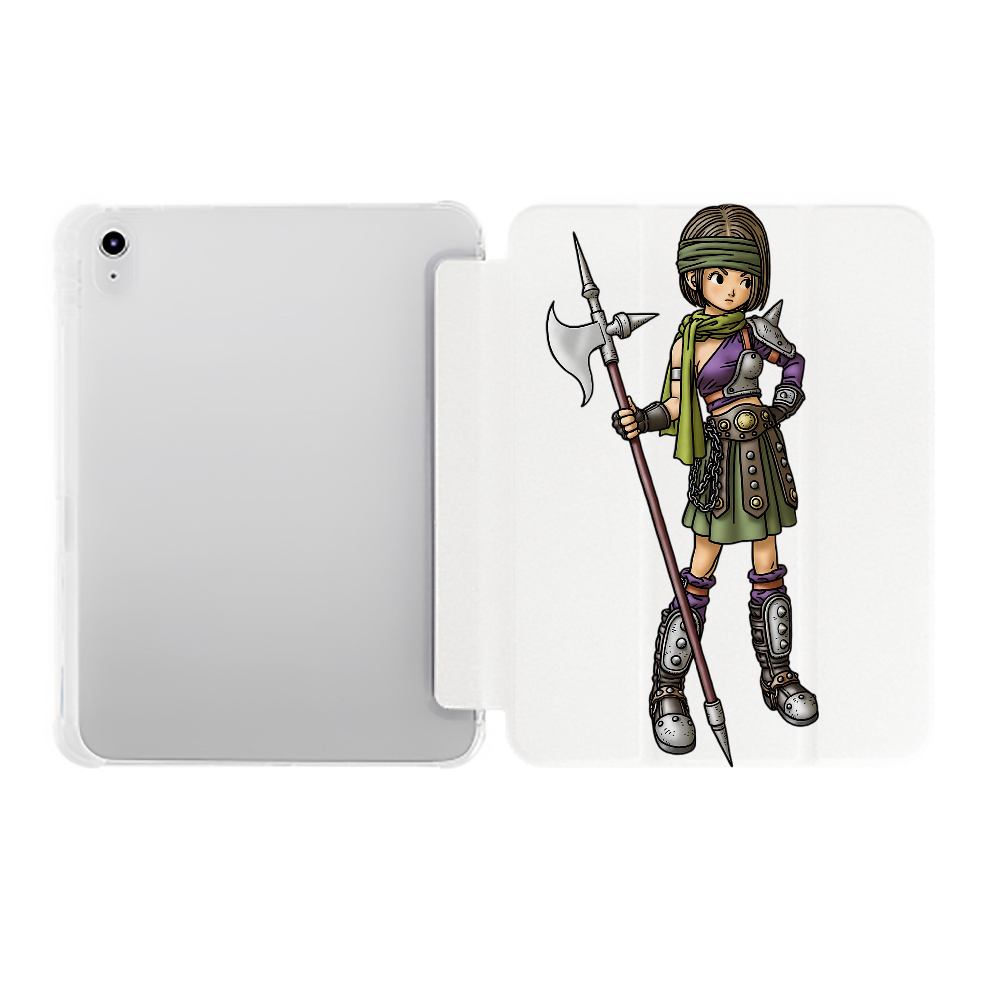 （画像用） ドラゴンクエスト Doragon Kuesuto Dragon Quest IPad ケース ペン収納付き 三つ折りスタンド PUレザー×シリコン 対応機種9.5/10.5/10.9インチ